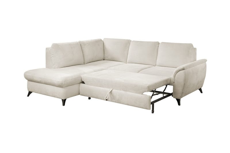 Hereford 3-seter Høyre Hjørnesovesofa med Oppbevaring i Stoff - Beige - Møbler - Sofaer - Sovesofaer