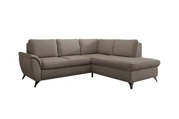Hereford 3-seter Høyre Hjørnesovesofa med Oppbevaring i Stoff - Taupe - Møbler - Sofaer - Sovesofaer