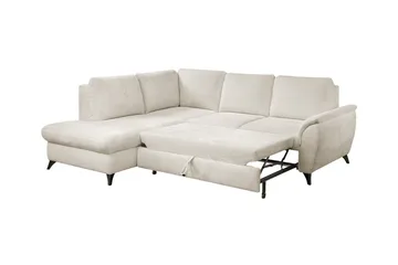 Hereford 3-seter Venstre Hjørnesovesofa 126x185 cm med Oppbevaring i Stoff - Gul - Møbler - Sofaer - Sovesofaer