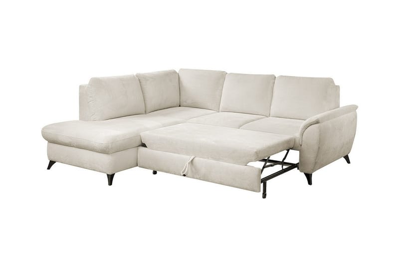 Hereford 3-seter Venstre Hjørnesovesofa 126x185 cm med Oppbevaring i Stoff - Gul - Møbler - Sofaer - Sovesofaer