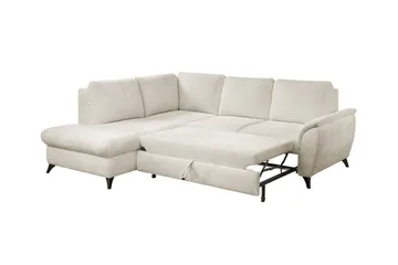 Hereford 3-seter Venstre Hjørnesovesofa med Oppbevaring i Stoff - Beige - Møbler - Sofaer - Sovesofaer