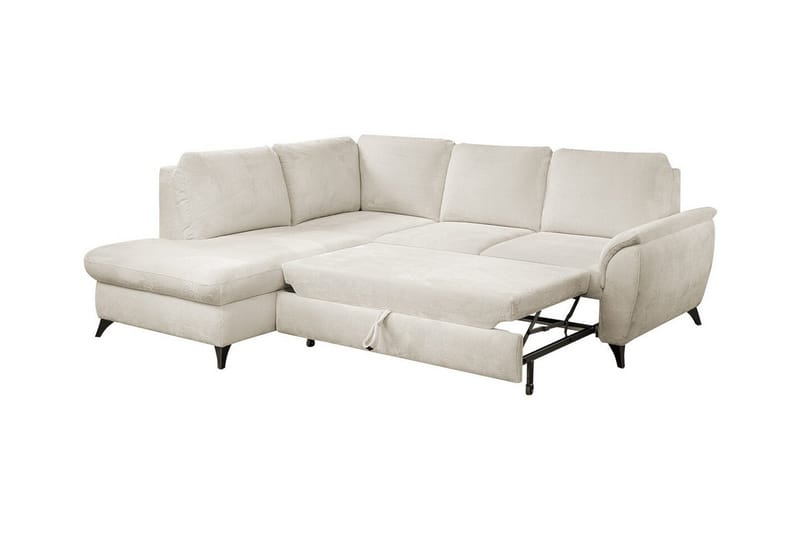 Hereford 3-seters Høyre Hjørnesovesofa 126x185 cm med Oppbevaring i Stoff - Grå - Møbler - Sofaer - Sovesofaer