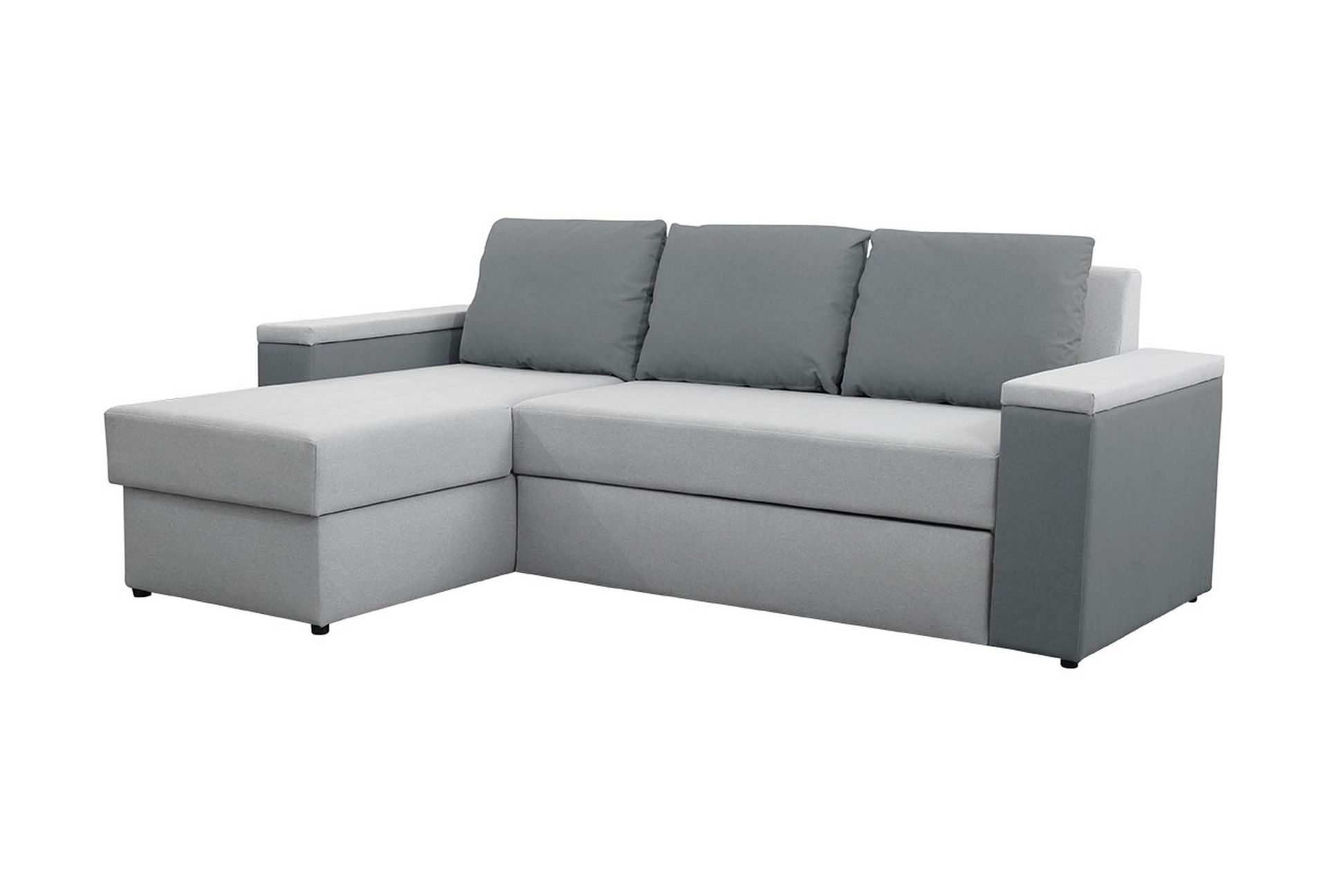 Herosa 3-seters Sovesofa med Divan med Oppbevaring - Grå
