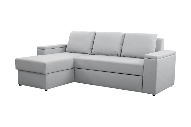 Herosa 3-seters Sovesofa med Divan med Oppbevaring - Lysegrå - Møbler - Sofaer - Sovesofaer