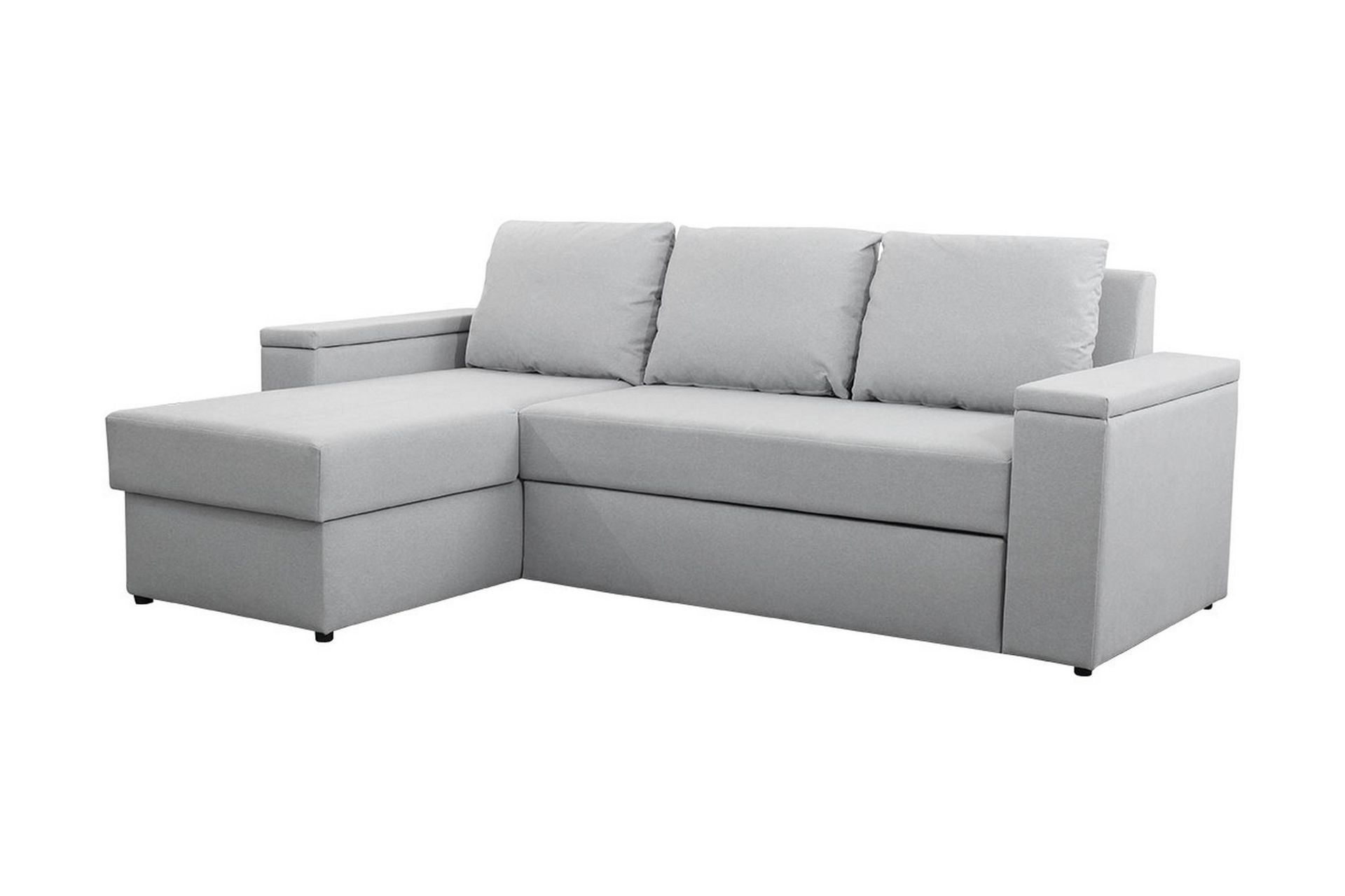 Herosa 3-seters Sovesofa med Divan med Oppbevaring - Lysegrå