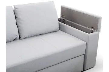 Herosa 3-seters Sovesofa med Divan med Oppbevaring - Lysegrå - Møbler - Sofaer - Sovesofaer