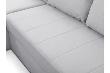 Herosa 3-seters Sovesofa med Divan med Oppbevaring - Lysegrå - Møbler - Sofaer - Sovesofaer