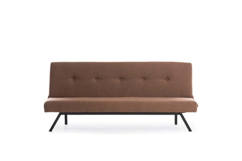 Hetalia 3-seter Rektangulær Sovesofa 102x180 cm i Stoff - Brun - Møbler - Sofaer - Sovesofaer