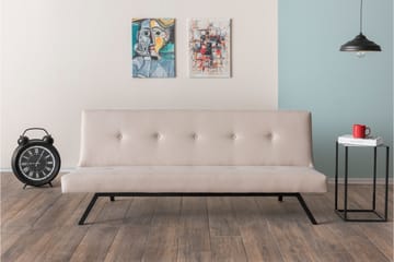 Hetalia 3-seter Sovesofa 102x180 cm i Stoff - Beige - Møbler - Sofaer - Sovesofaer