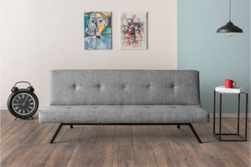 Hetalia 3-seter Sovesofa 102x180 cm i Stoff - Grå - Møbler - Sofaer - Sovesofaer