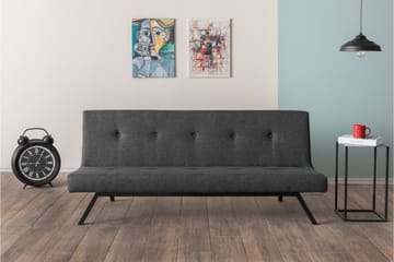 Hetalia 3-seters Langsgående Sovesofa 102x180 cm i Stoff - Mørkegrå - Møbler - Sofaer - Sovesofaer