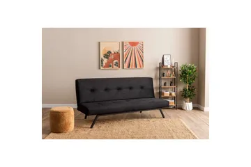 Hetalia Sovesofa 3-sits - Sort - Møbler - Sofaer - Sovesofaer