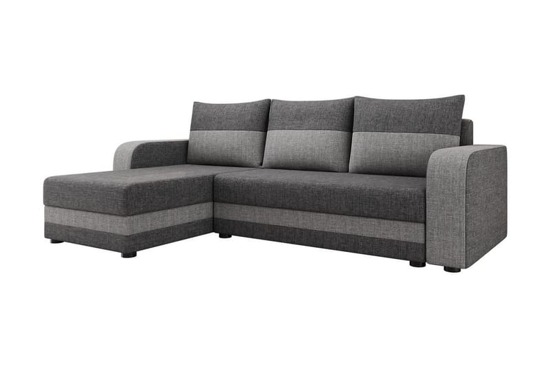 Hewlet 3-seters Divansovesofa Venstre - Grå - Møbler - Sofaer - Sovesofaer