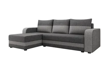 Hewlet 3-seters Divansovesofa Venstre - Grå - Møbler - Sofaer - Sovesofaer