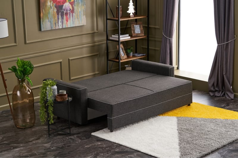 Highbank Sovesofa 3-seters 185x150 - Antrasitt - Møbler - Sofaer - Sovesofaer