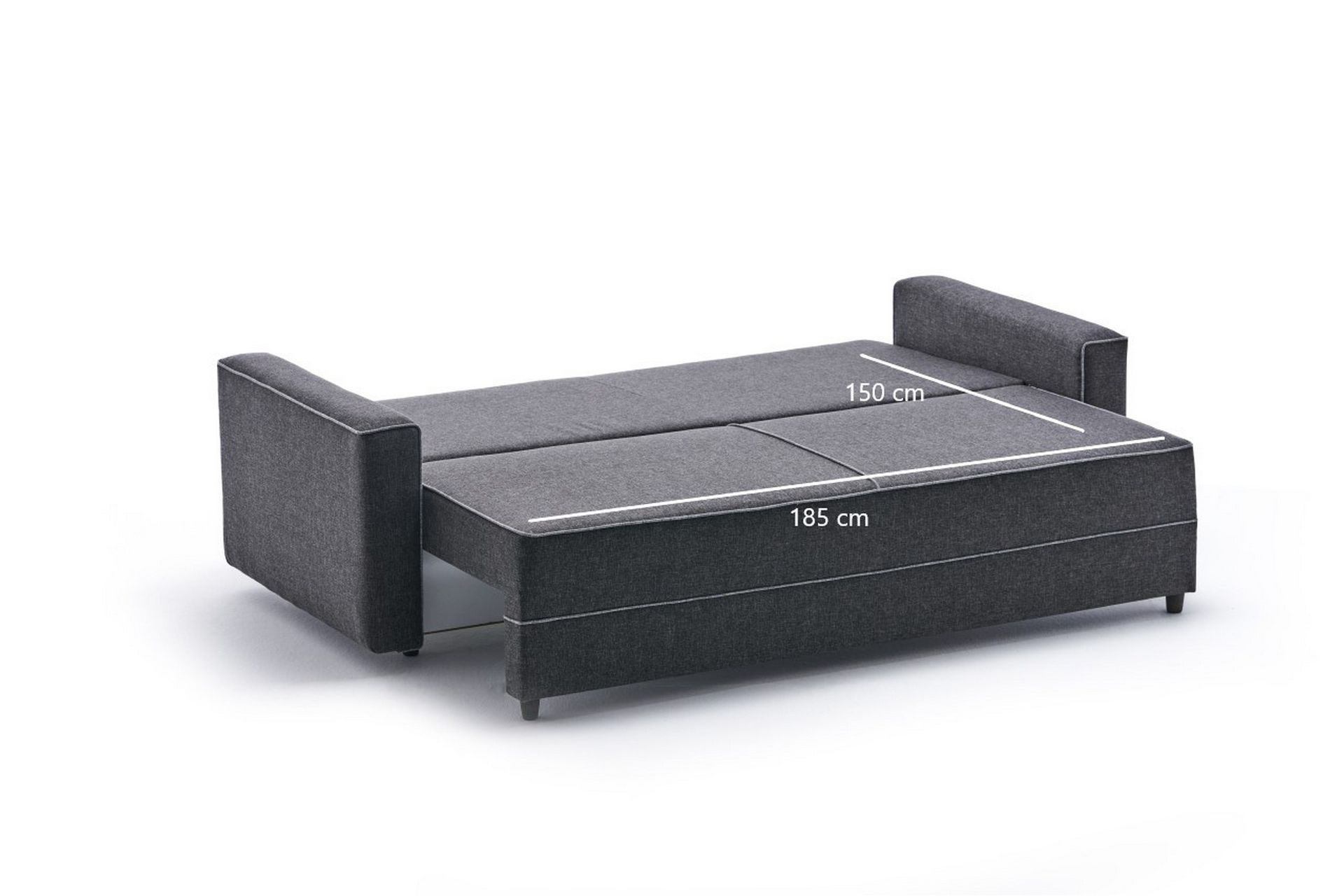 Highbank Sovesofa 3-seters 185x150 - Antrasitt - Møbler - Sofaer - Sovesofaer