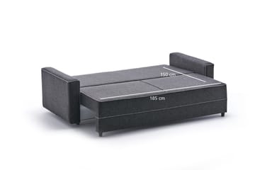 Highbank Sovesofa 3-seters 185x150 - Antrasitt - Møbler - Sofaer - Sovesofaer