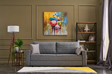 Highbank Sovesofa 3-seters 185x150 - Grå - Møbler - Sofaer - Sovesofaer