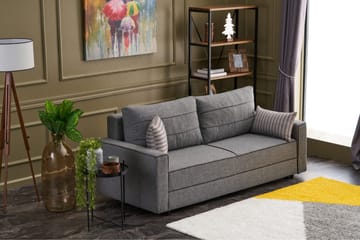 Highbank Sovesofa 3-seters 185x150 - Grå - Møbler - Sofaer - Sovesofaer