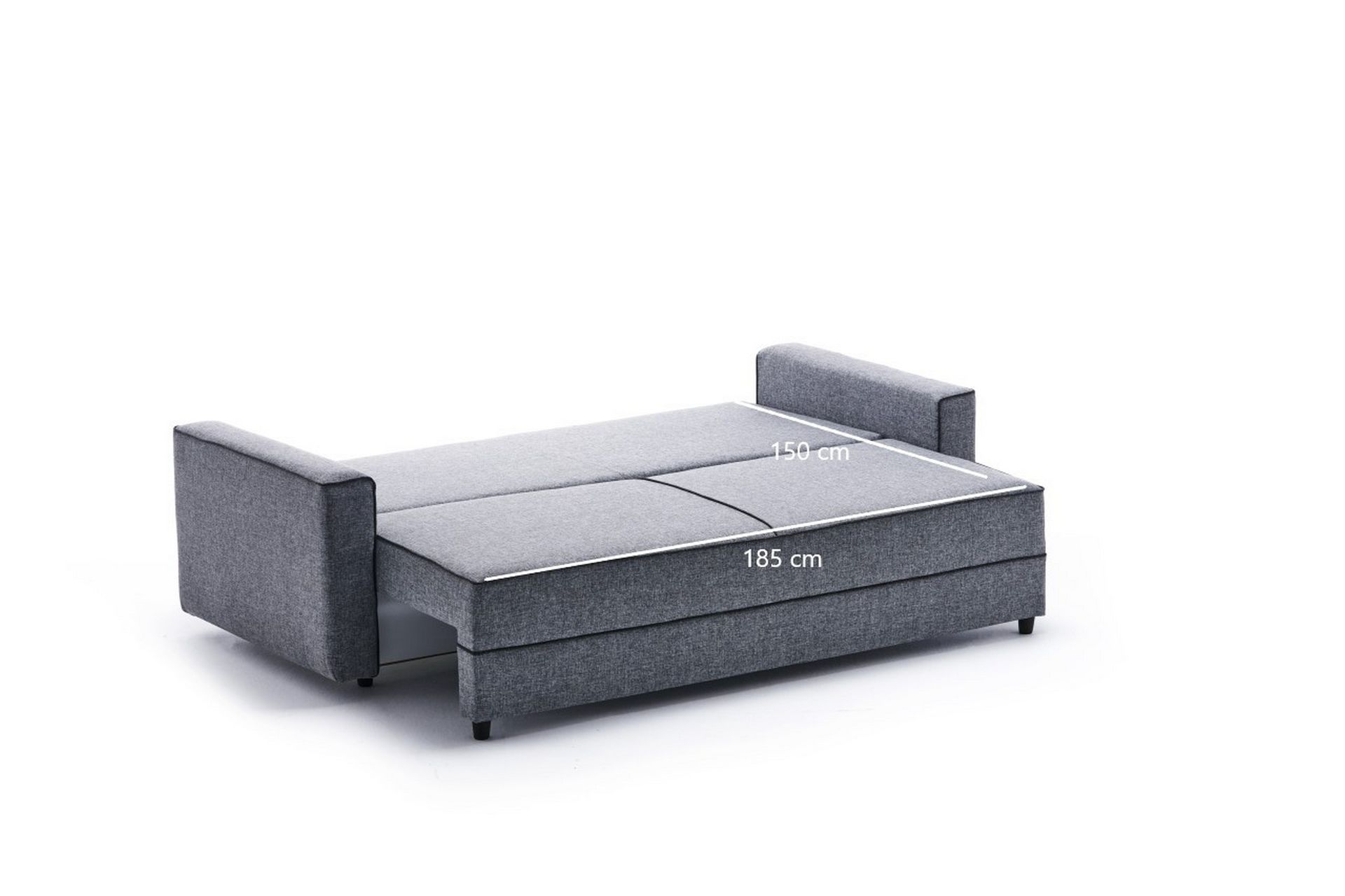 Highbank Sovesofa 3-seters 185x150 - Grå - Møbler - Sofaer - Sovesofaer
