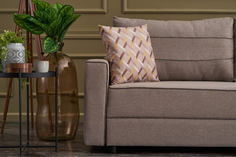 Highbank Sovesofa 3-seters 185x150 - Krem - Møbler - Sofaer - Sovesofaer
