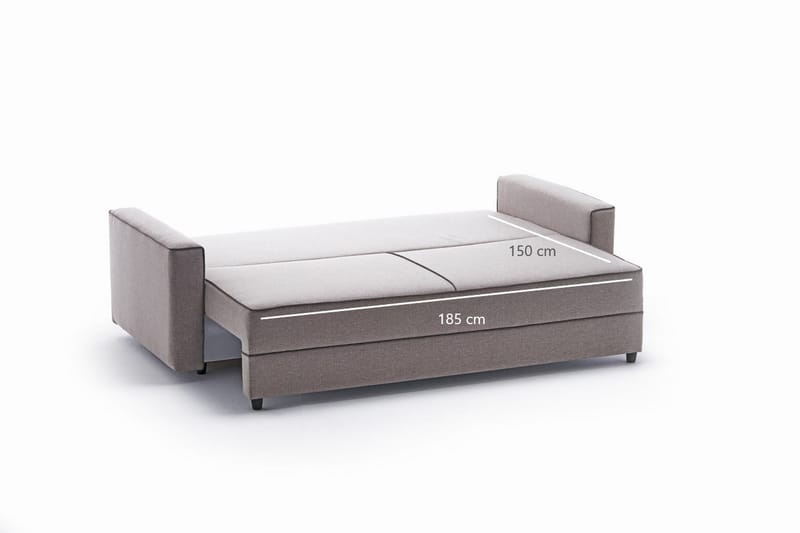 Highbank Sovesofa 3-seters 185x150 - Krem - Møbler - Sofaer - Sovesofaer