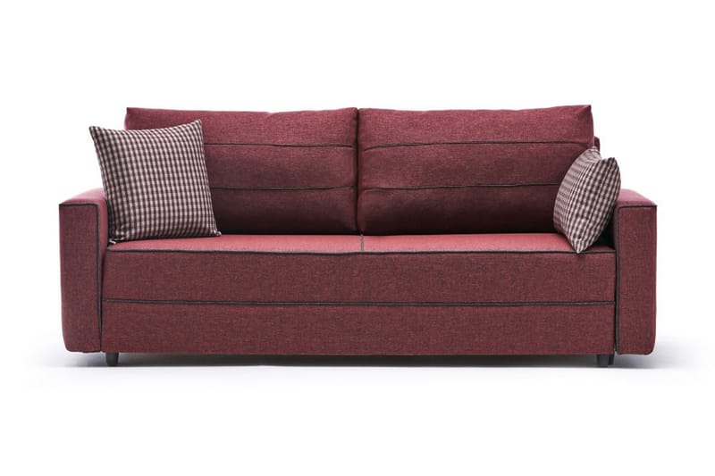 Highbank Sovesofa 3-seters 185x150 - Rød - Sovesofaer - 3 seters sovesofa