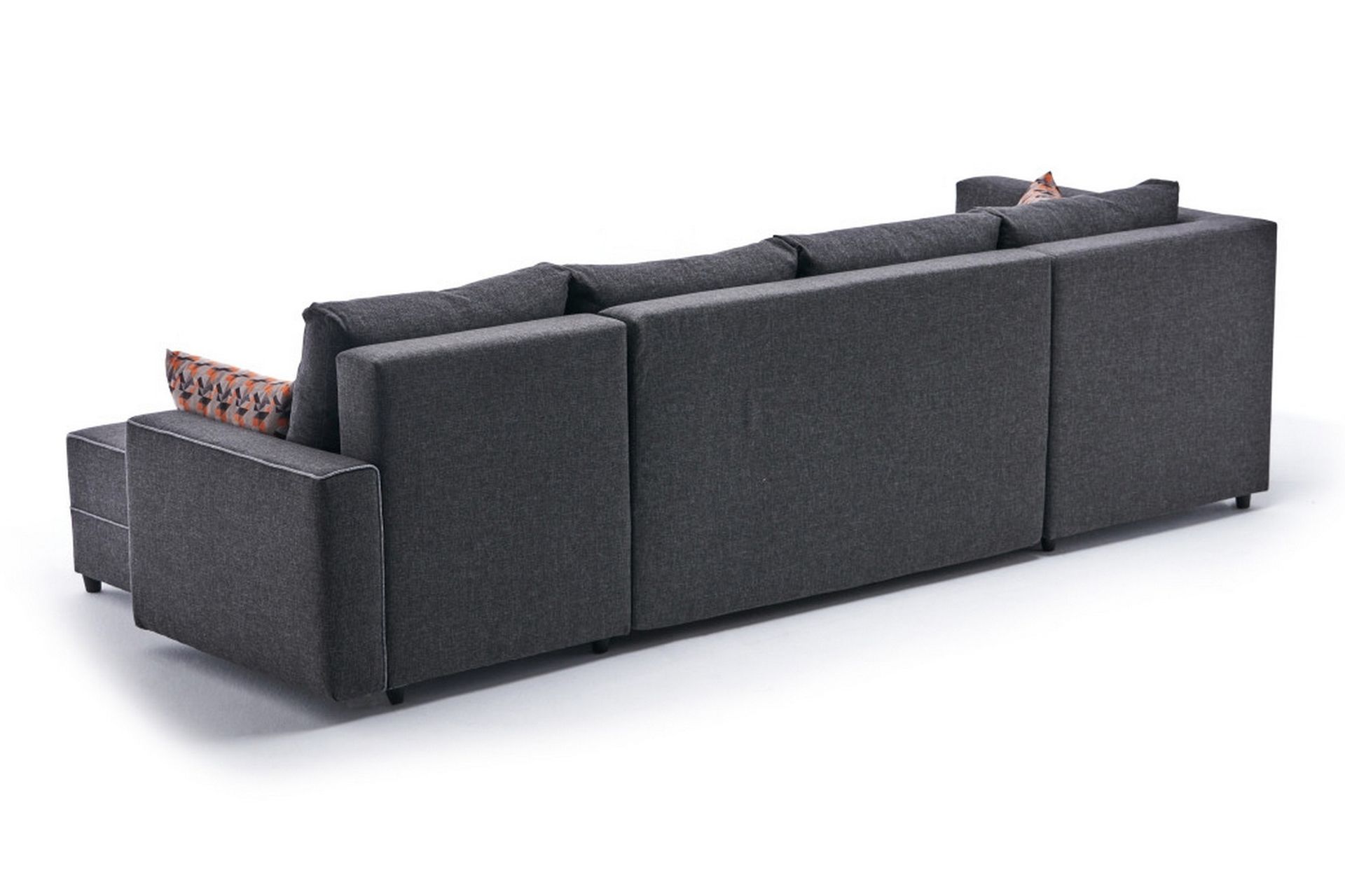 Highbank Sovesofa m. Divan 4-seters 200x150 - Antrasitt - Møbler - Sofaer - Sovesofaer
