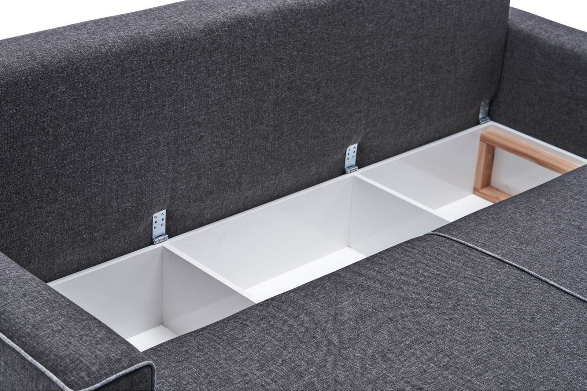 Highbank Sovesofa m. Divan 4-seters 200x150 - Antrasitt - Møbler - Sofaer - Sovesofaer