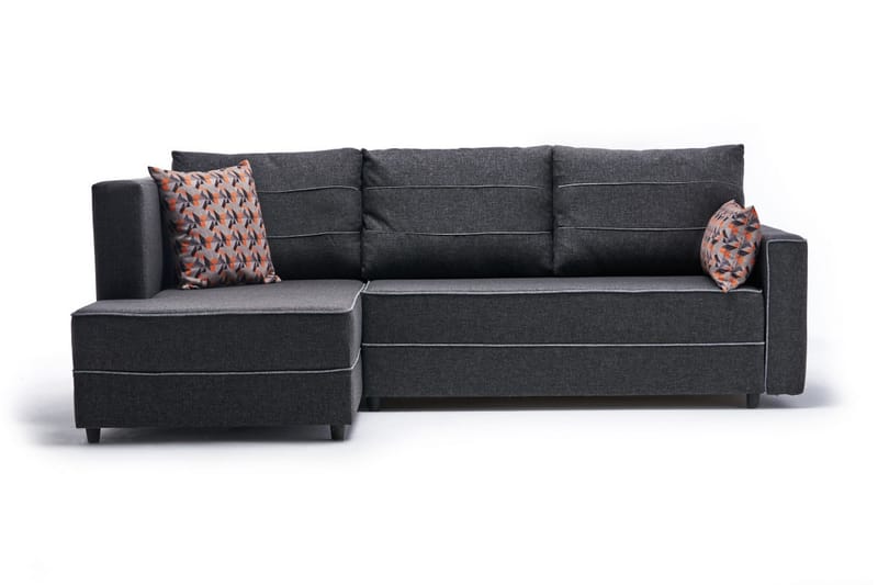 Highbank Sovesofa m. Divan 4-seters 200x150 - Antrasitt - Møbler - Sofaer - Sovesofaer