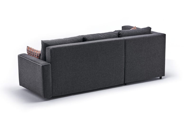 Highbank Sovesofa m. Divan 4-seters 200x150 - Antrasitt - Møbler - Sofaer - Sovesofaer