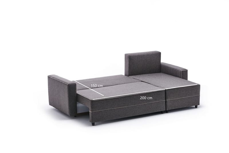 Highbank Sovesofa m. Divan 4-seters 200x150 - Brun - Møbler - Sofaer - Sovesofaer