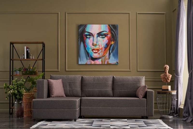 Highbank Sovesofa m. Divan 4-seters 200x150 - Brun - Møbler - Sofaer - Sovesofaer