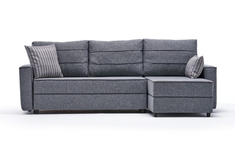 Highbank Sovesofa m. Divan 4-seters 200x150 - Grå - Møbler - Sofaer - Sovesofaer