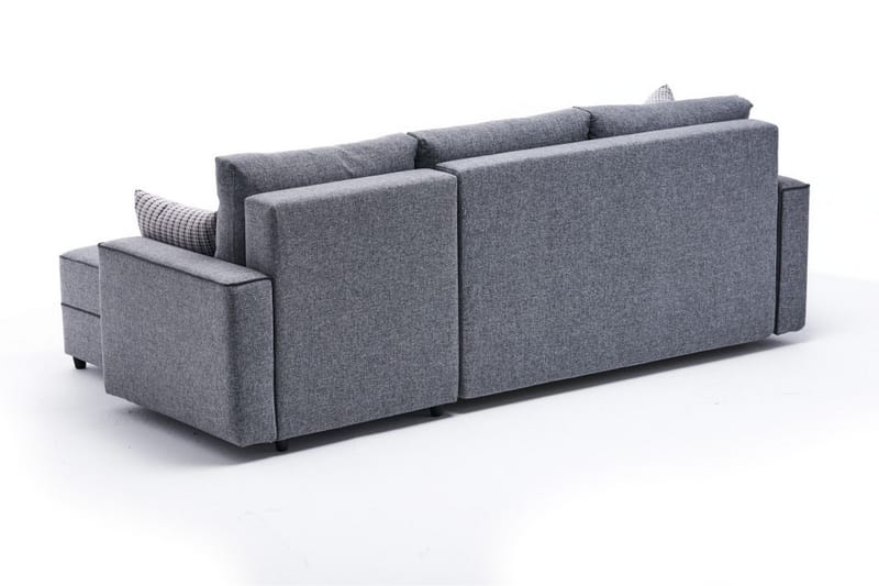 Highbank Sovesofa m. Divan 4-seters 200x150 - Grå - Møbler - Sofaer - Sovesofaer