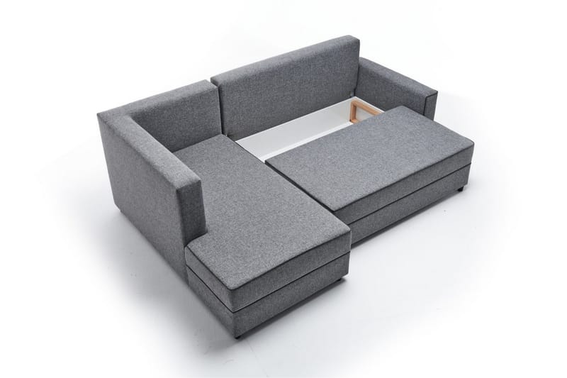 Highbank Sovesofa m. Divan 4-seters 200x150 - Grå - Sovesofaer - Sovesofa divan