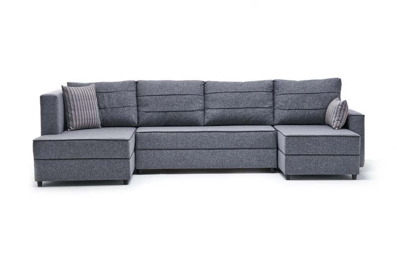Highbank Sovesofa m. Divan 4-seters 200x150 - Grå - Møbler - Sofaer - Sovesofaer