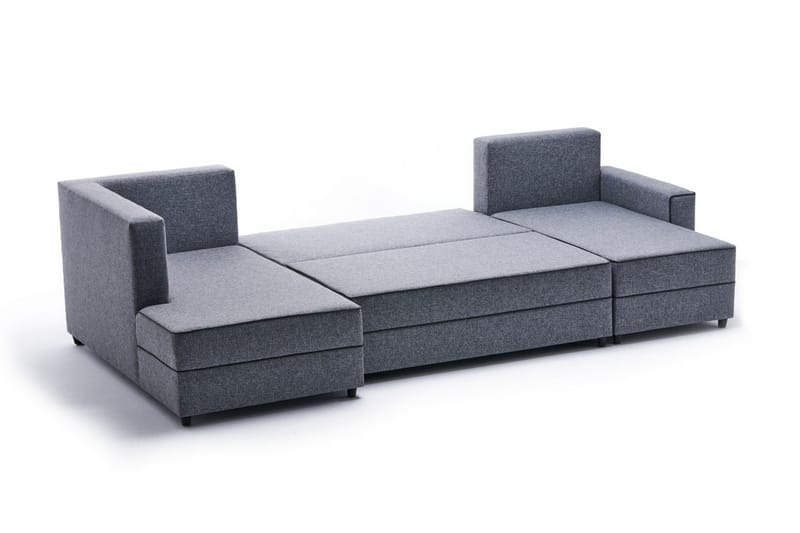 Highbank Sovesofa m. Divan 4-seters 200x150 - Grå - Møbler - Sofaer - Sovesofaer