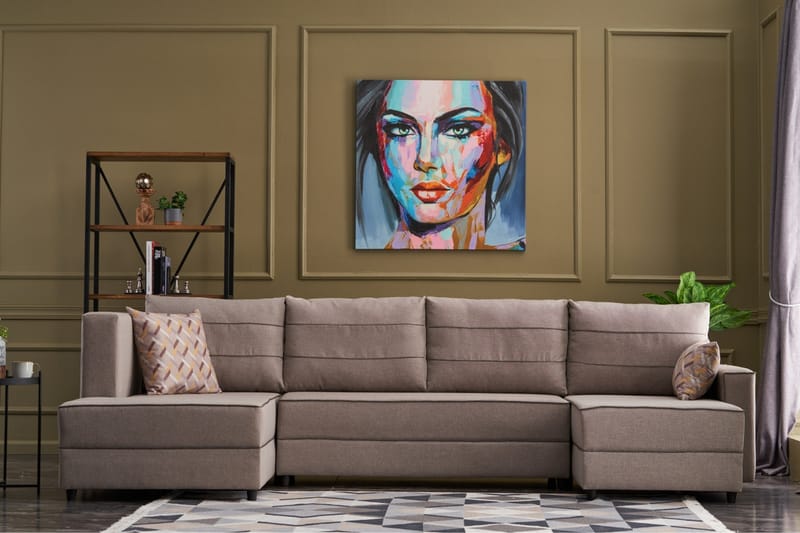 Highbank Sovesofa m. Divan 4-seters 200x150 - Krem - Møbler - Sofaer - Sovesofaer