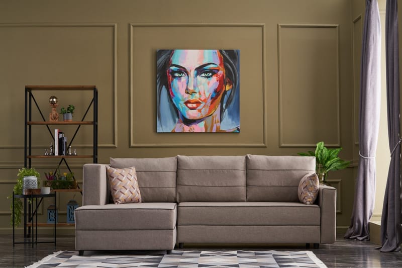 Highbank Sovesofa m. Divan 4-seters 200x150 - Krem - Møbler - Sofaer - Sovesofaer