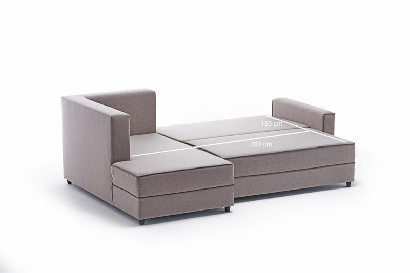 Highbank Sovesofa m. Divan 4-seters 200x150 - Krem - Møbler - Sofaer - Sovesofaer