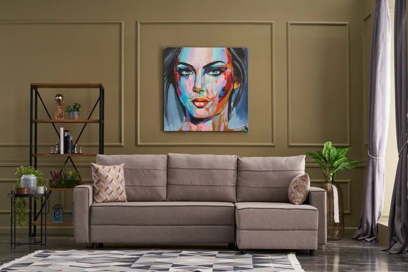 Highbank Sovesofa m. Divan 4-seters 200x150 - Krem - Møbler - Sofaer - Sovesofaer