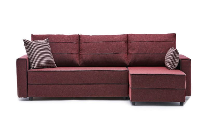 Highbank Sovesofa m. Divan 4-seters 200x150 - Rød - Møbler - Sofaer - Sovesofaer