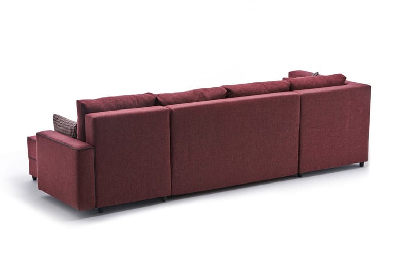 Highbank Sovesofa m. Divan 4-seters 200x150 - Rød - Møbler - Sofaer - Sovesofaer
