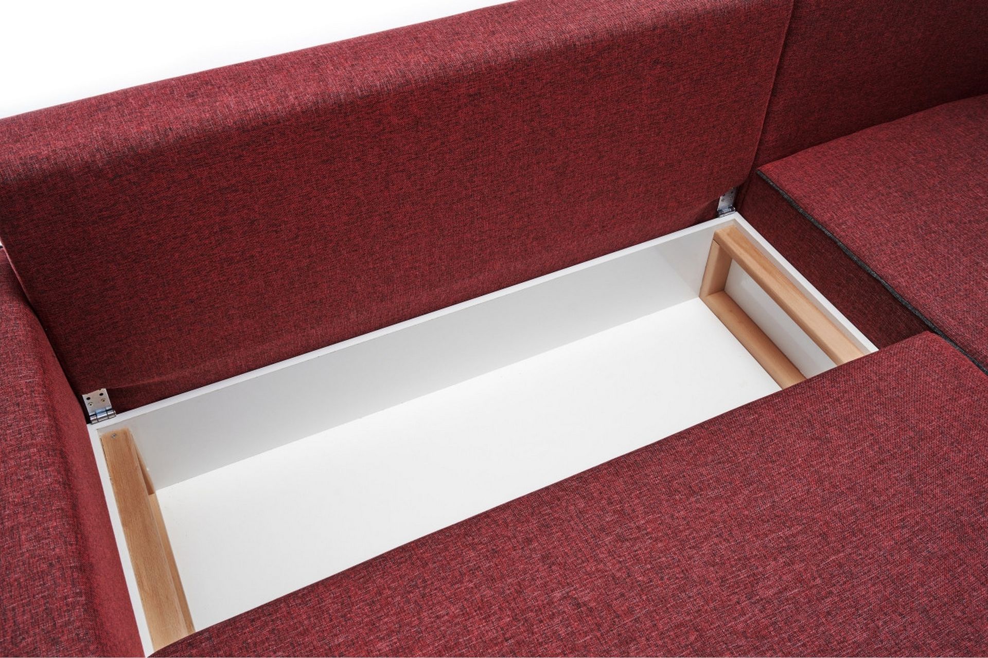 Highbank Sovesofa m. Divan 4-seters 200x150 - Rød - Møbler - Sofaer - Sovesofaer