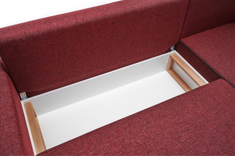 Highbank Sovesofa m. Divan 4-seters 200x150 - Rød - Møbler - Sofaer - Sovesofaer
