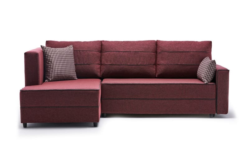 Highbank Sovesofa m. Divan 4-seters 200x150 - Rød - Møbler - Sofaer - Sovesofaer
