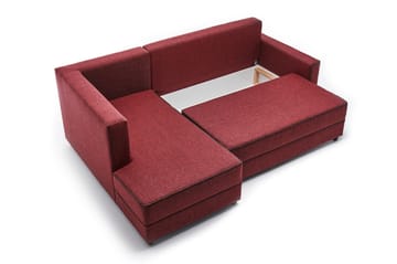 Highbank Sovesofa m. Divan 4-seters 200x150 - Rød - Møbler - Sofaer - Sovesofaer