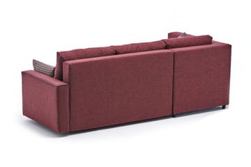 Highbank Sovesofa m. Divan 4-seters 200x150 - Rød - Møbler - Sofaer - Sovesofaer