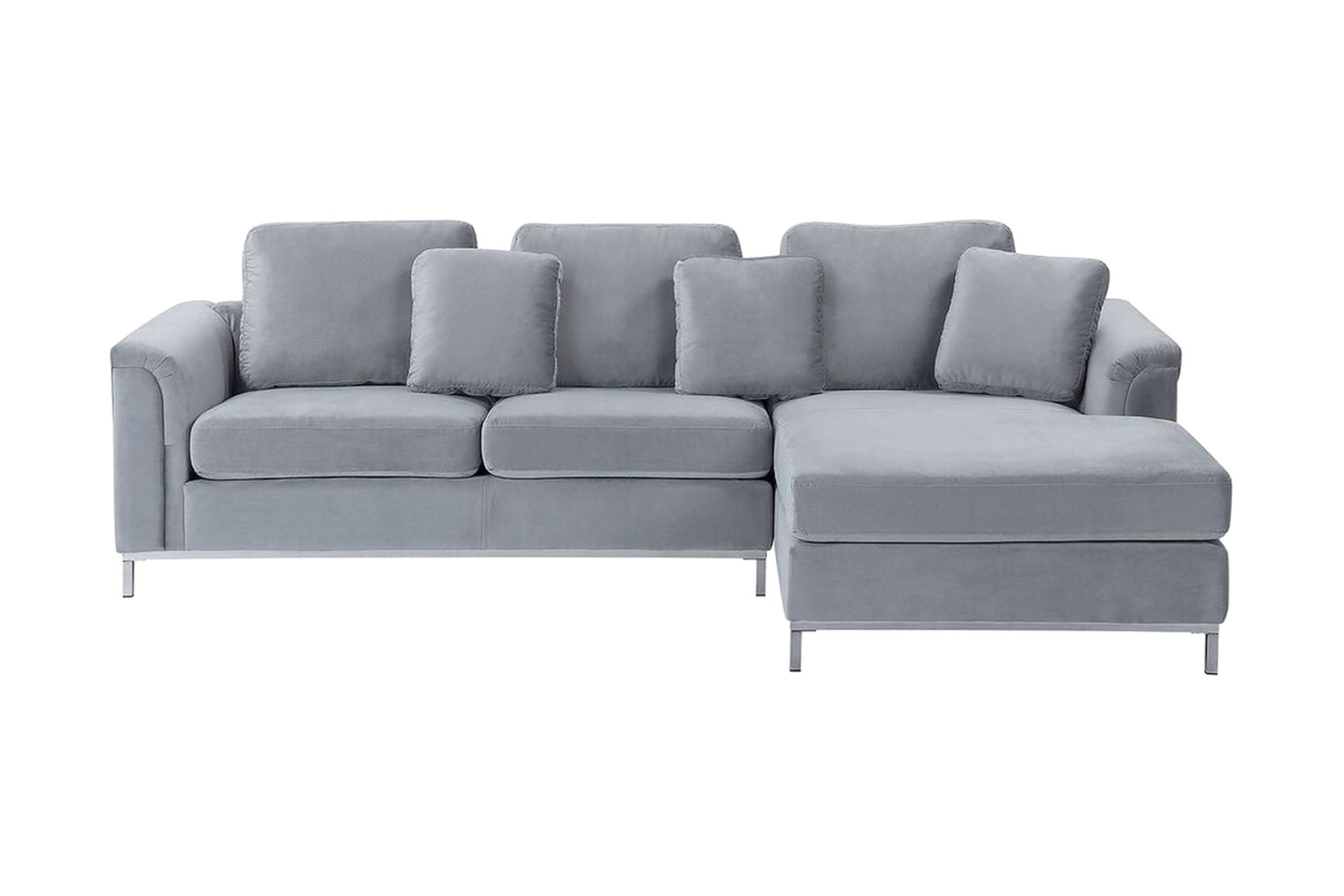 Hjørnesofa 4-seter V med sovefunksjon grå OSLO - Grå - Møbler - Sofaer - Sovesofaer